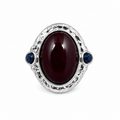 GIA RING SILVER BORDEAUX