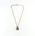 Athena Medallion Necklace Yellow Gold