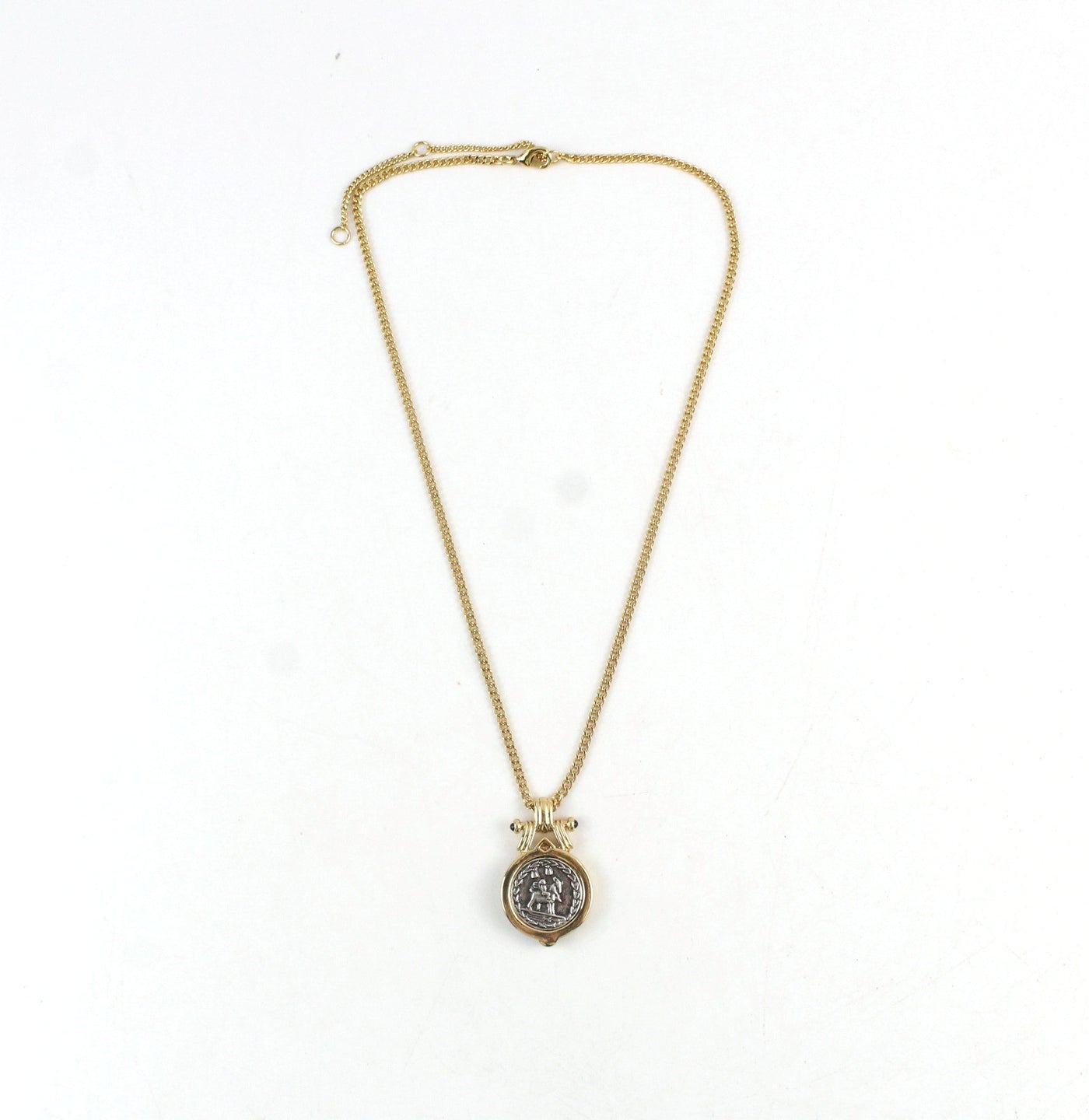 Athena Medallion Necklace Yellow Gold