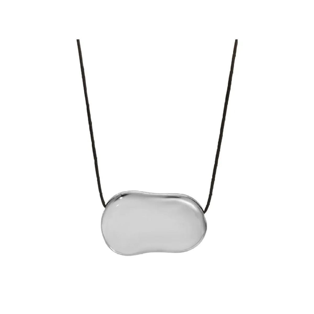 Bean Necklace Silver