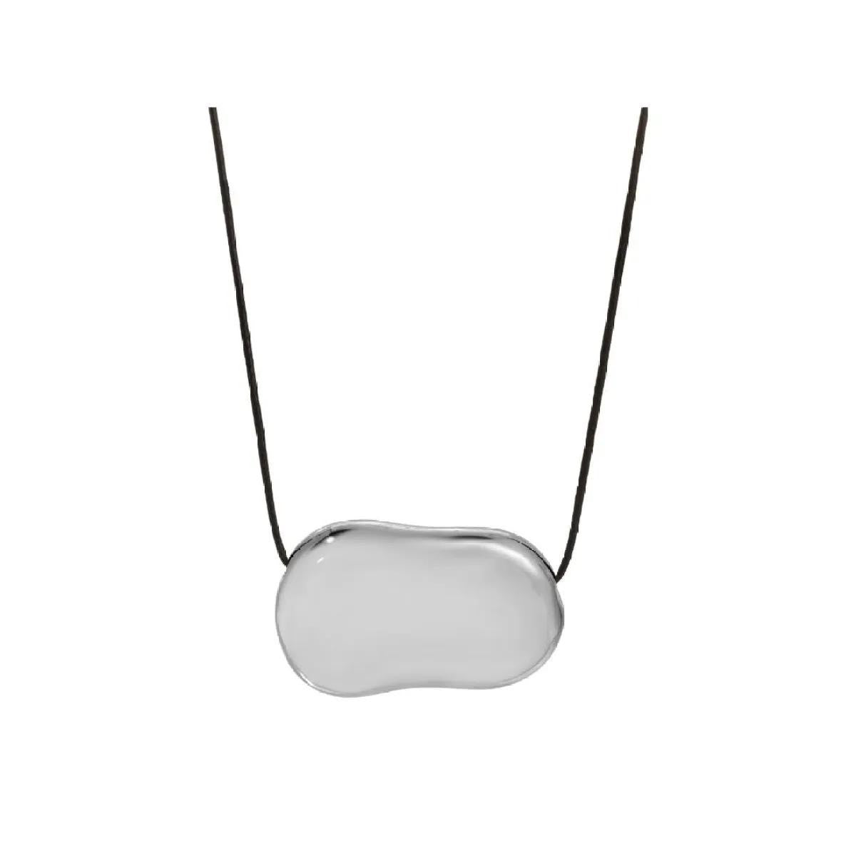 Bean Necklace Silver
