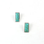 Bo Earrings Large Silver Turquoise