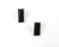 Bo Earrings Small Silver Onyx