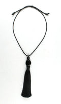 Capri Tassel Necklace Onyx