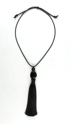Capri Tassel Necklace Onyx