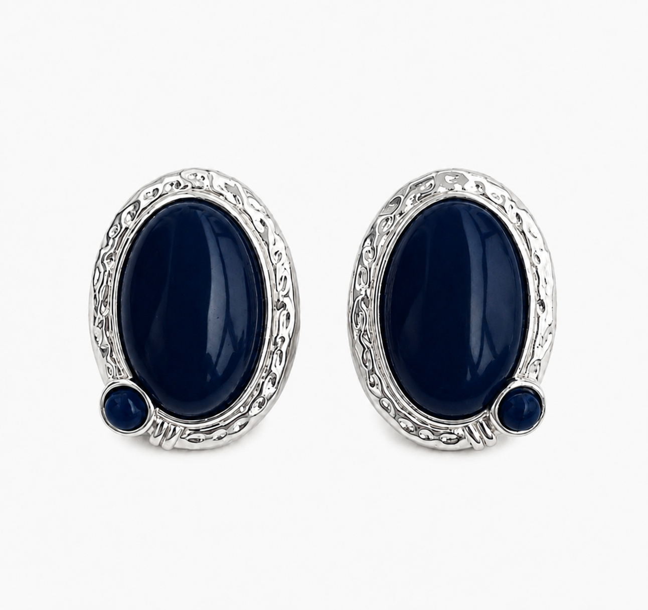 ICON EARRINGS SILVER MIDNIGHT