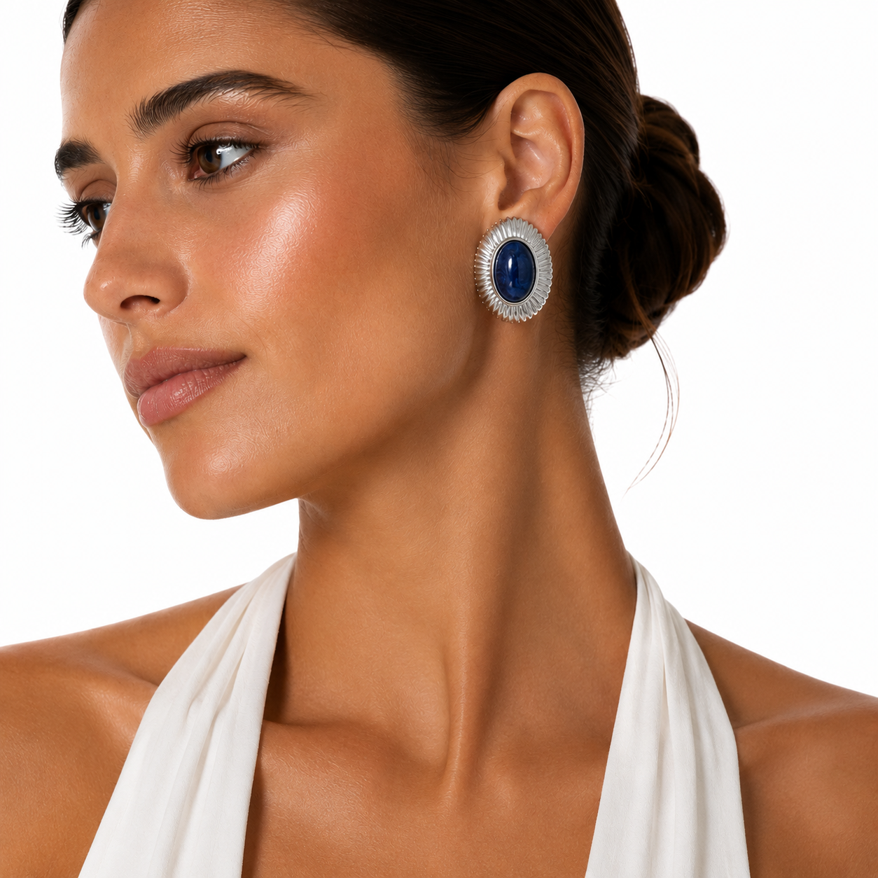 SCARLETT EARRINGS SILVER MIDNIGHT