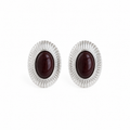 SCARLETT EARRINGS SILVER BORDEAUX