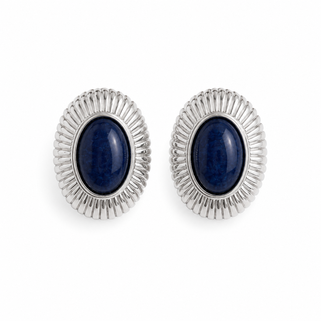 SCARLETT EARRINGS SILVER MIDNIGHT
