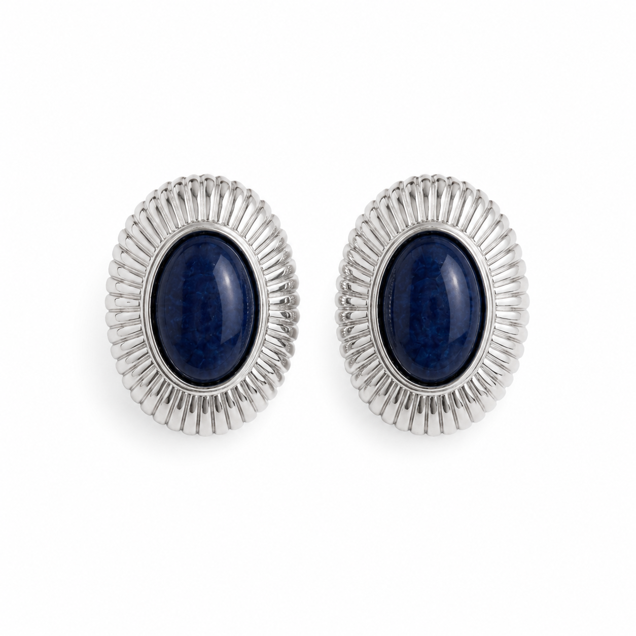 SCARLETT EARRINGS SILVER MIDNIGHT