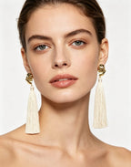 Riviera Tassel Earrings Ivory