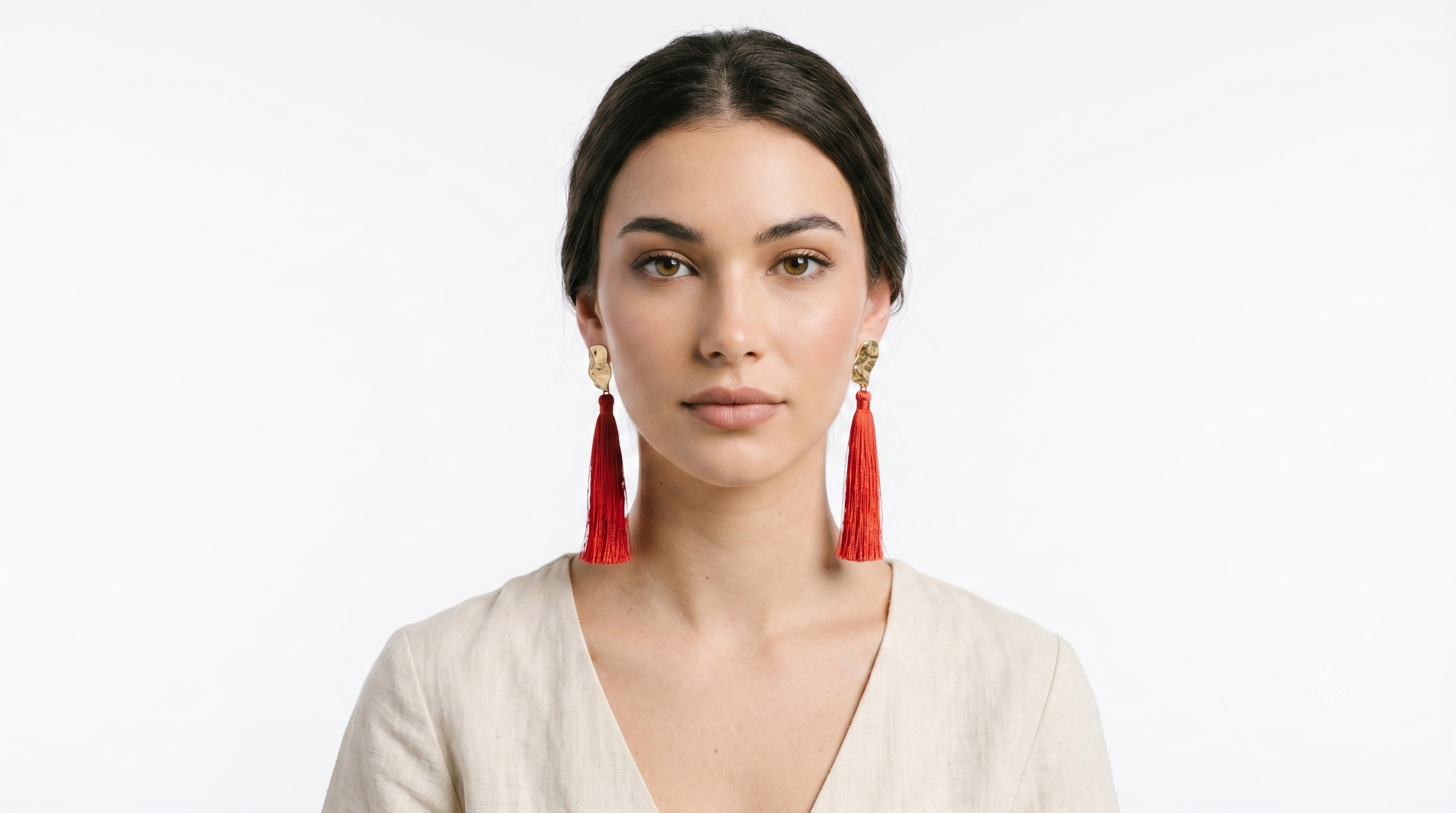 Riviera Tassel Earrings Red