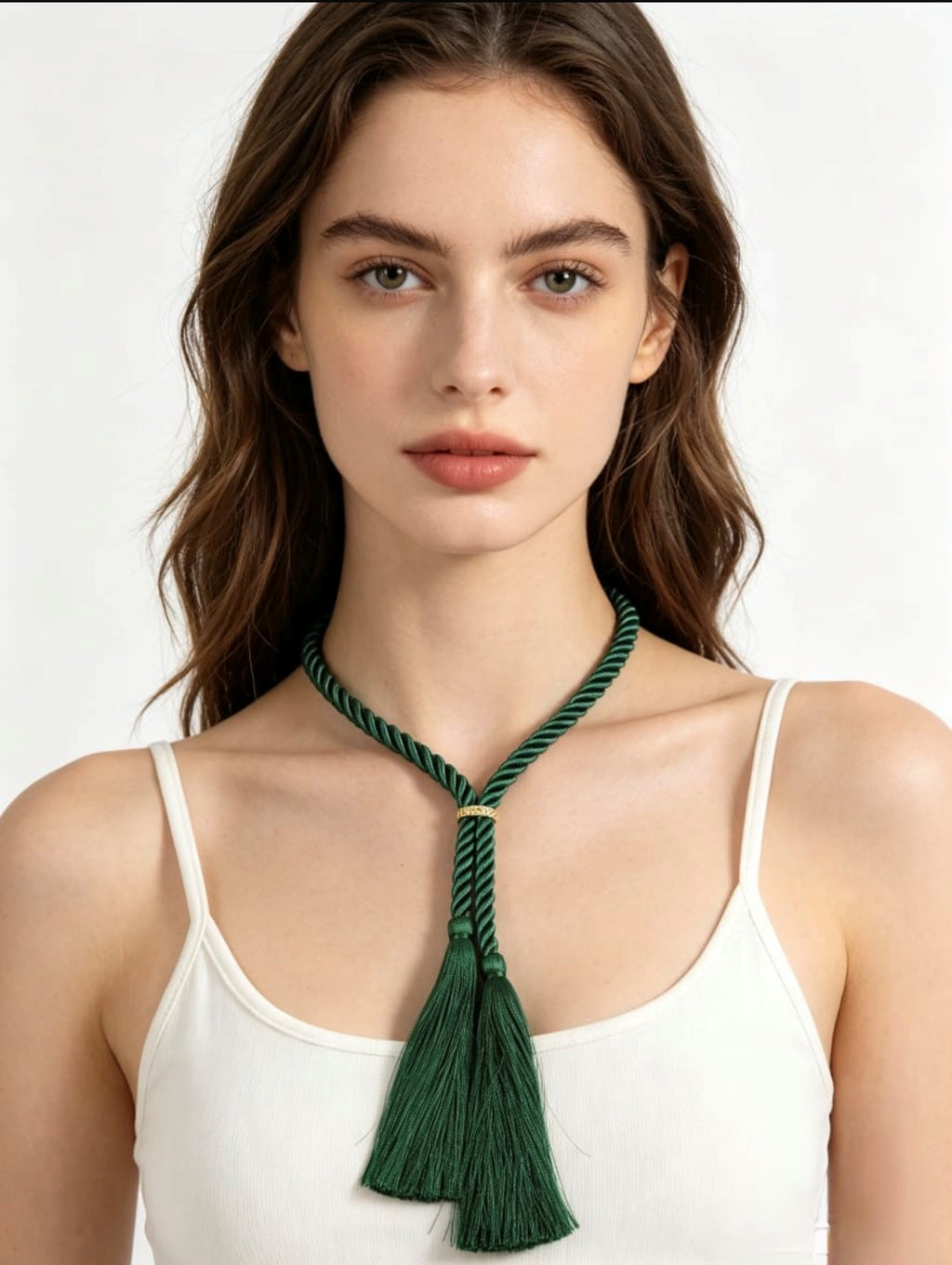 Riviera Tassel Necklace Emerald