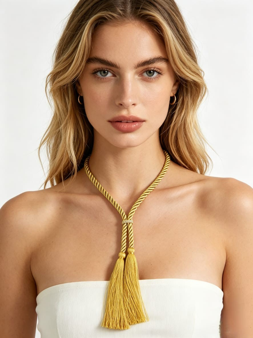 Riviera Tassel Necklace Gold