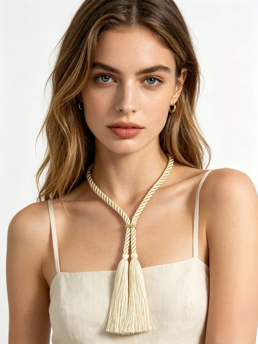 Riviera Tassel Necklace Ivory