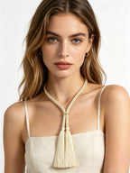 Riviera Tassel Necklace Ivory