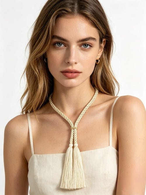 Riviera Tassel Necklace Ivory