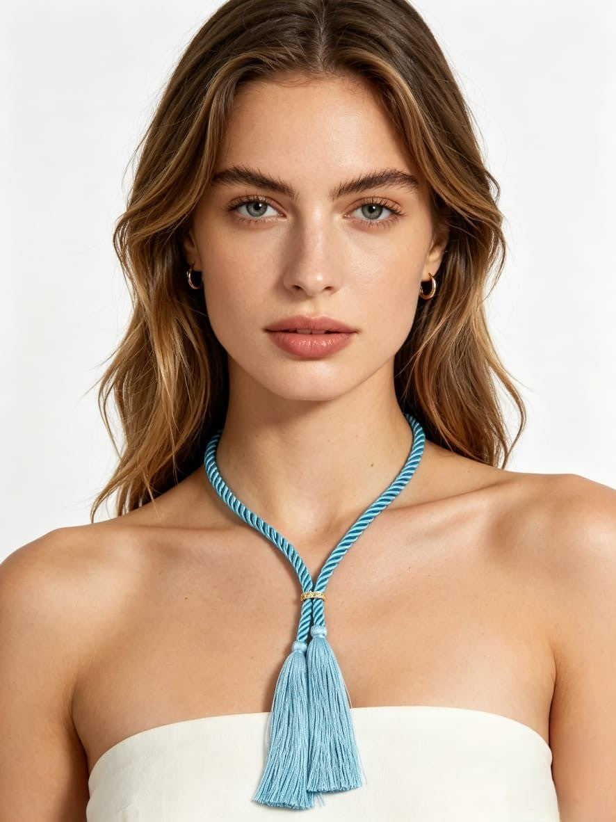Riviera Tassel Necklace Turqoise