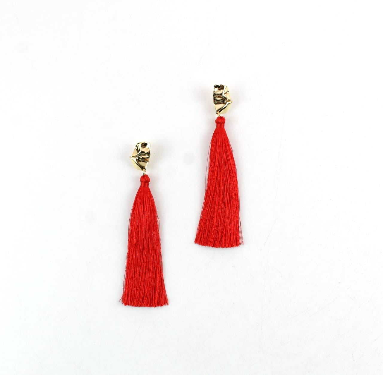 Riviera Tassel Earrings Red